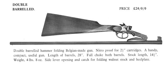 Belgian Double Barrel .410 folding shotgun, circa 1957